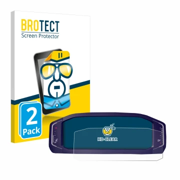 Face avant d’un emballage produit avec le logo de la marque BROTECT. À côté, l’appareil Volkswagen Passat B8 Digital Cockpit 1