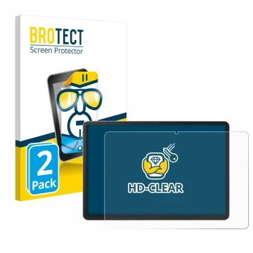 Face avant d’un emballage produit avec le logo de la marque BROTECT. À côté, l’appareil Huawei MatePad 11.5