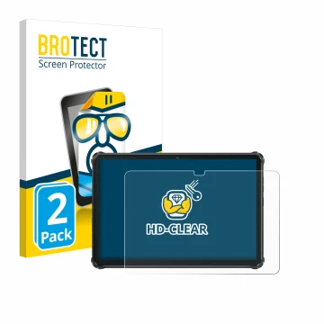 Face avant d’un emballage produit avec le logo de la marque BROTECT. À côté, l’appareil Oukitel RT7 Titan est représenté avec 