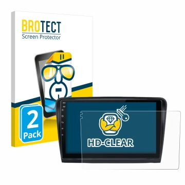 Face avant d’un emballage produit avec le logo de la marque BROTECT. À côté, l’appareil Junsun V1 Plus 10