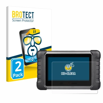 Face avant d’un emballage produit avec le logo de la marque BROTECT. À côté, l’appareil Autel MaxiCheck MX808s est représenté 