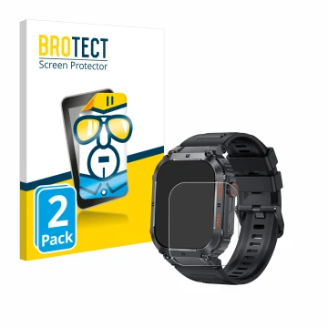 Face avant d’un emballage produit avec le logo de la marque BROTECT. À côté, l’appareil GaWear K57PRO 1.96