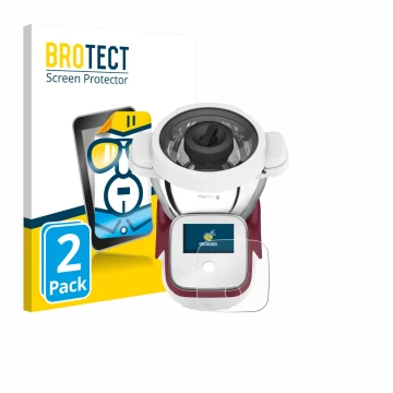 Face avant d’un emballage produit avec le logo de la marque BROTECT. À côté, l’appareil Moulinex i-Companion Touch XL est repr