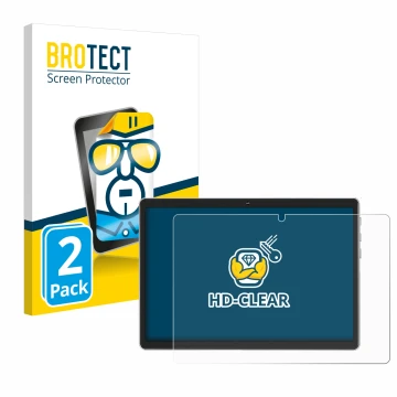 Face avant d’un emballage produit avec le logo de la marque BROTECT. À côté, l’appareil Facetel Q6 est représenté avec la prot