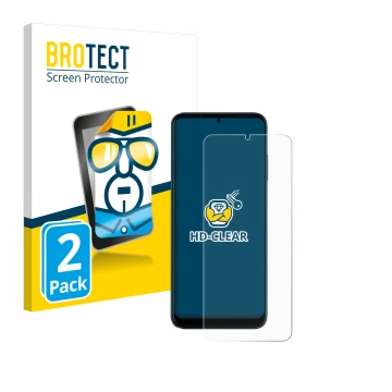 Face avant d’un emballage produit avec le logo de la marque BROTECT. À côté, l’appareil Telekom T Phone Pro est représenté ave