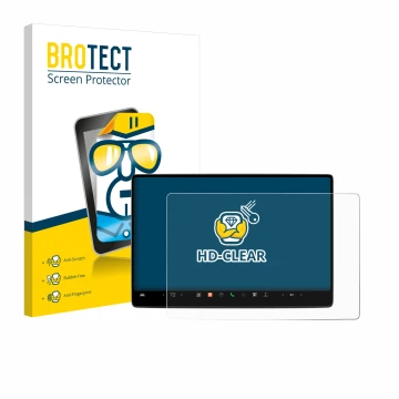 Face avant d’un emballage produit avec le logo de la marque BROTECT. À côté, l’appareil Tesla Model 3 2024 est représenté avec