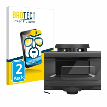 Face avant d’un emballage produit avec le logo de la marque BROTECT. À côté, l’appareil Roborock Q Revo (Caméra UNIQUEMENT) es