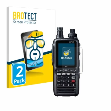 Face avant d’un emballage produit avec le logo de la marque BROTECT. À côté, l’appareil Yaesu FTA-850L est représenté avec la 