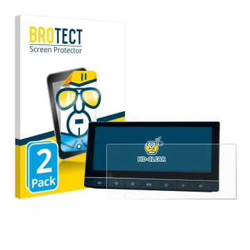Face avant d’un emballage produit avec le logo de la marque BROTECT. À côté, l’appareil MG 5 IPS-HD 10.25