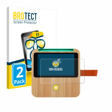 Face avant d’un emballage produit avec le logo de la marque BROTECT. À côté, l’appareil tigerbox Touch Plus est représenté ave