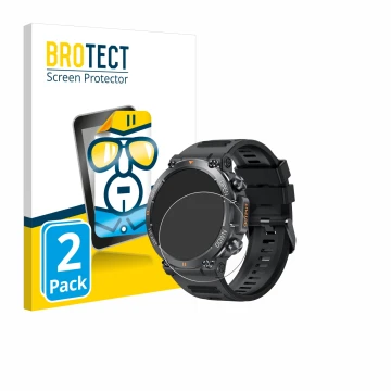 Face avant d’un emballage produit avec le logo de la marque BROTECT. À côté, l’appareil GaWear K56-PRO 1.39
