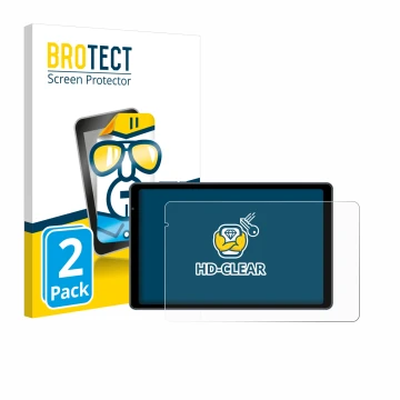 Face avant d’un emballage produit avec le logo de la marque BROTECT. À côté, l’appareil Sebbe S22 10.1