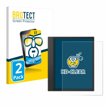 Face avant d’un emballage produit avec le logo de la marque BROTECT. À côté, l’appareil Boox Note Air 3 est représenté avec la