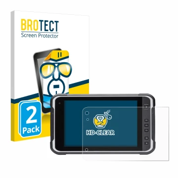 Face avant d’un emballage produit avec le logo de la marque BROTECT. À côté, l’appareil Handheld Algiz RT8 est représenté avec