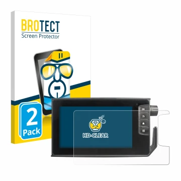 Face avant d’un emballage produit avec le logo de la marque BROTECT. À côté, l’appareil Valtra SmartTouch Terminal est représe