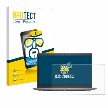 Face avant d’un emballage produit avec le logo de la marque BROTECT. À côté, l’appareil Dell Latitude 5540 est représenté avec