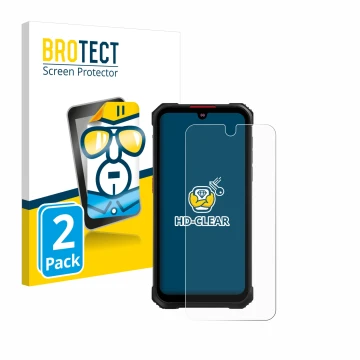 Face avant d’un emballage produit avec le logo de la marque BROTECT. À côté, l’appareil Hotwav Cyber 9 Pro est représenté avec