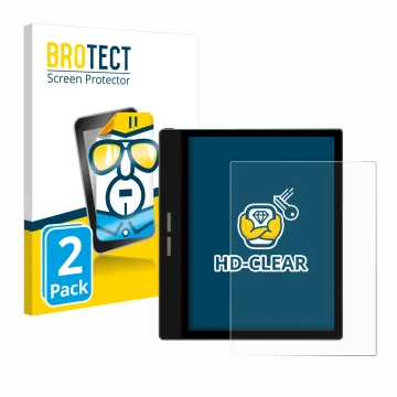 Face avant d’un emballage produit avec le logo de la marque BROTECT. À côté, l’appareil Bigme B751C est représenté avec la pro