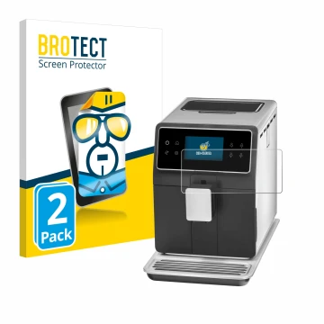 Face avant d’un emballage produit avec le logo de la marque BROTECT. À côté, l’appareil WMF Perfection 840L est représenté ave