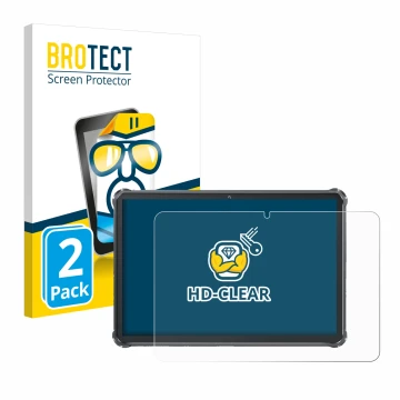Face avant d’un emballage produit avec le logo de la marque BROTECT. À côté, l’appareil Oukitel RT8 est représenté avec la pro