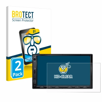 Face avant d’un emballage produit avec le logo de la marque BROTECT. À côté, l’appareil Atoto F7 WE est représenté avec la pro