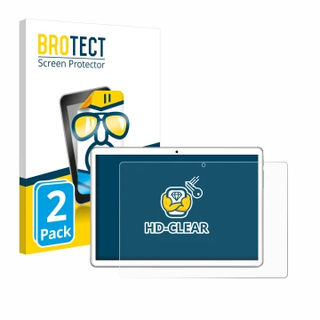 Face avant d’un emballage produit avec le logo de la marque BROTECT. À côté, l’appareil niuniutab KT107 est représenté avec la