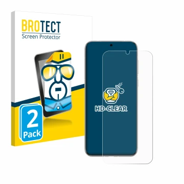 Face avant d’un emballage produit avec le logo de la marque BROTECT. À côté, l’appareil Huawei Pura 70 Ultra est représenté av