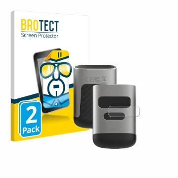 Face avant d’un emballage produit avec le logo de la marque BROTECT. À côté, l’appareil Opticon OPN-6000 (Écran) est représent