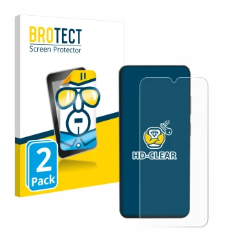 Face avant d’un emballage produit avec le logo de la marque BROTECT. À côté, l’appareil Doogee N55 est représenté avec la prot