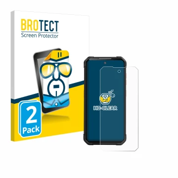 Face avant d’un emballage produit avec le logo de la marque BROTECT. À côté, l’appareil iiiF150 B2 est représenté avec la prot