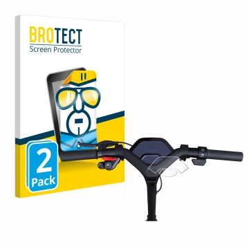 Face avant d’un emballage produit avec le logo de la marque BROTECT. À côté, l’appareil Segway Ninebot P65D est représenté ave