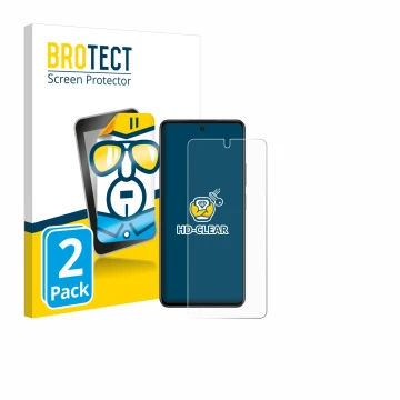 Face avant d’un emballage produit avec le logo de la marque BROTECT. À côté, l’appareil Oppo A79 5G est représenté avec la pro
