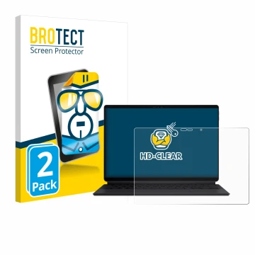 Face avant d’un emballage produit avec le logo de la marque BROTECT. À côté, l’appareil ASUS ProArt PZ13 est représenté avec l