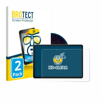 Face avant d’un emballage produit avec le logo de la marque BROTECT. À côté, l’appareil Huawei MatePad 11.5