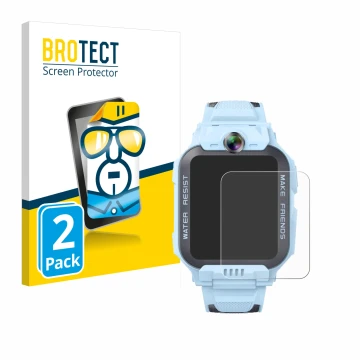 Face avant d’un emballage produit avec le logo de la marque BROTECT. À côté, l’appareil Imoo Watch Phone Z7 est représenté ave