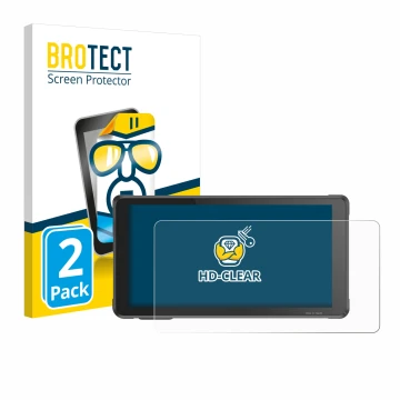 Face avant d’un emballage produit avec le logo de la marque BROTECT. À côté, l’appareil Interphone RideSync Sync55 est représe