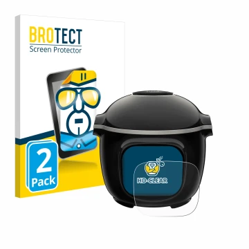 Face avant d’un emballage produit avec le logo de la marque BROTECT. À côté, l’appareil Moulinex Cookeo Touch est représenté a