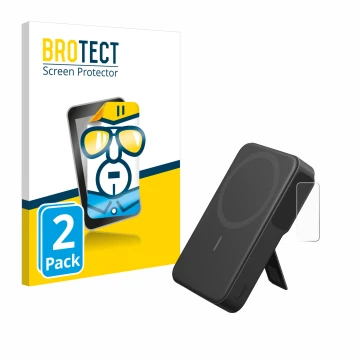 Face avant d’un emballage produit avec le logo de la marque BROTECT. À côté, l’appareil Anker MagGo est représenté avec la pro