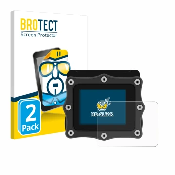 Face avant d’un emballage produit avec le logo de la marque BROTECT. À côté, l’appareil Shearwater Perdix dive computer est re