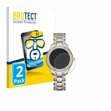 Face avant d’un emballage produit avec le logo de la marque BROTECT. À côté, l’appareil Citizen Eco Drive FE1234-50L est repré