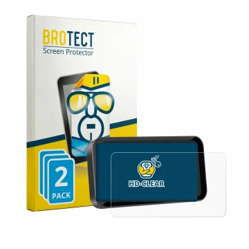 Face avant d’un emballage produit avec le logo de la marque BROTECT. À côté, l’appareil Carpuride W603 6.3