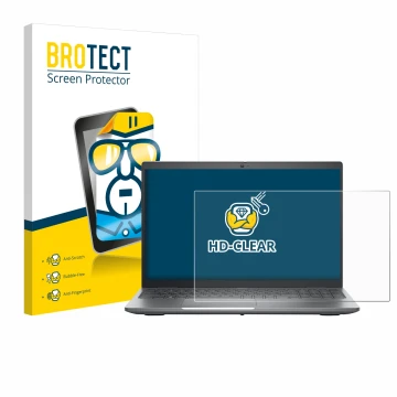 Face avant d’un emballage produit avec le logo de la marque BROTECT. À côté, l’appareil Dell Precision 3580 est représenté ave