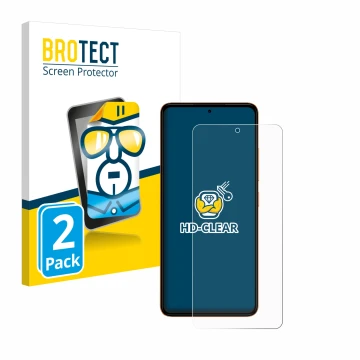 Face avant d’un emballage produit avec le logo de la marque BROTECT. À côté, l’appareil HMD Pulse est représenté avec la prote