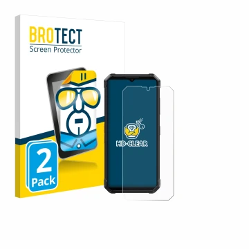 Face avant d’un emballage produit avec le logo de la marque BROTECT. À côté, l’appareil Fossibot F106 Pro est représenté avec 