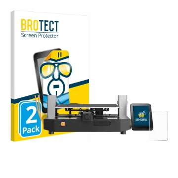 Face avant d’un emballage produit avec le logo de la marque BROTECT. À côté, l’appareil Anycubic Kobra 3 est représenté avec l