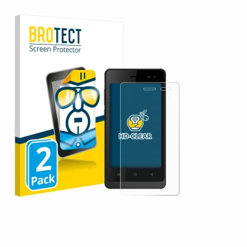 Face avant d’un emballage produit avec le logo de la marque BROTECT. À côté, l’appareil Logicom Wave 2 est représenté avec la 