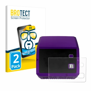 Face avant d’un emballage produit avec le logo de la marque BROTECT. À côté, l’appareil SkyRc Q200 neo est représenté avec la 