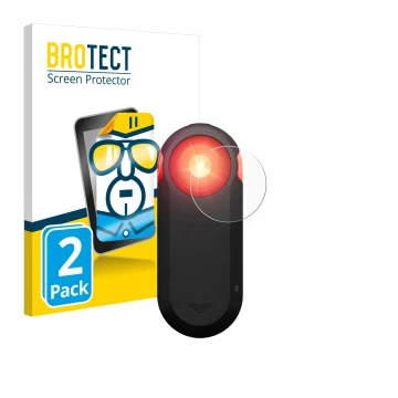 Face avant d’un emballage produit avec le logo de la marque BROTECT. À côté, l’appareil Garmin Varia RTL516 est représenté ave
