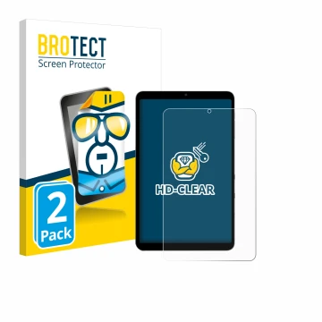 Face avant d’un emballage produit avec le logo de la marque BROTECT. À côté, l’appareil Alldocube iPlay 60 Mini Pro est représ