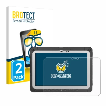 Face avant d’un emballage produit avec le logo de la marque BROTECT. À côté, l’appareil Panasonic Toughbook CF-20 MK2 est repr